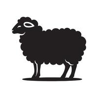 Monochrome Sheep Illustration for Creative Use vector