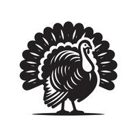 Clean and Simple Turkey Outline for Design vector