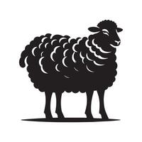 Unique Black Sheep Silhouette for Designers vector