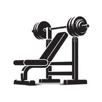 Stylized Gym Bench Icon for Athletic Branding vector