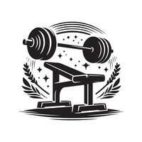 High-Resolution Weight Bench and Barbell Vectors for Gym Branding