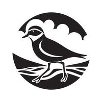Minimalist Plover Silhouettes Ideal for Modern Graphic Projects vector