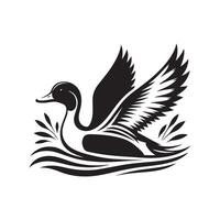 Northern Pintail Silhouette Graphics Suitable for Brochures and Presentations vector