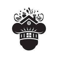 Creative Kitchen Cap Silhouette Illustrations for Culinary Projects vector