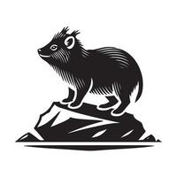 Rockhyrax Silhouette Vectors Art for Print Marketing and Branding