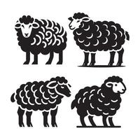 Dumbasheep Silhouette Graphics Perfect for Rural and Animal Design vector