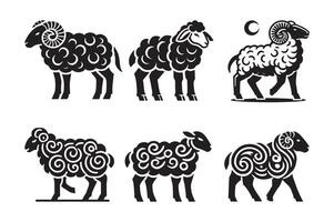 Dumbasheep Silhouette Illustrations for Posters, Flyers, and Marketing vector