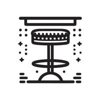 High-Quality Bar Stool Silhouette Vectors for Furniture and Seating Graphics