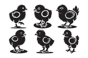 Babychiks Silhouette Art for Trendy Farmhouse and Rustic Themes vector