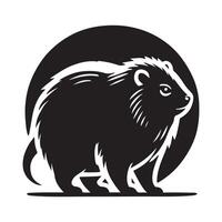 Rockhyrax Silhouette Illustrations for Custom Prints and Merchandise vector
