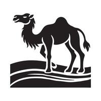 Camel Silhouette Illustrations Ideal for Wildlife Conservation Projects vector