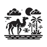 High-Quality Camel Silhouette Illustrations for Print and Digital Ads vector