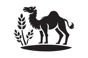 Camel Silhouette Illustrations for Educational and Informational Projects vector