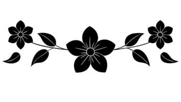 Free Circular Floral Ornament Silhouette Illustration for Creative Projects vector