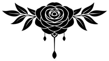rose Simple floral dividers and underlines free for illustrations vector