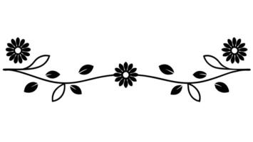 Elegant floral dividers and underline silhouette design free to use vector