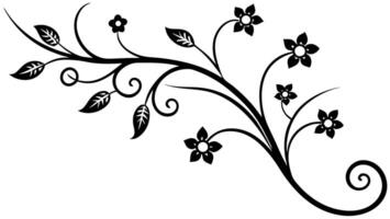 Simple floral dividers and underlines free vector