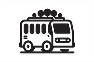 Minibus Silhouettes Ideal for Vehicle and Transit Branding vector
