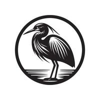 Green Heron Silhouette Vectors for Custom Wildlife and Nature Graphics