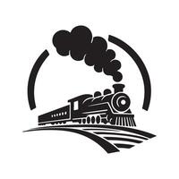 Creative Train Silhouette Designs for Railway-Themed Art vector
