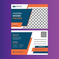 Modern Post Card Design. Display for Promotional Campaign. vector