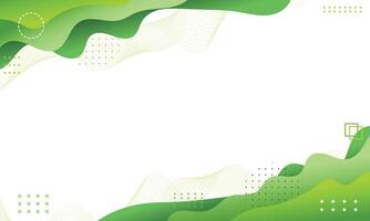 Abstract dynamic wavy green fluid modern background vector