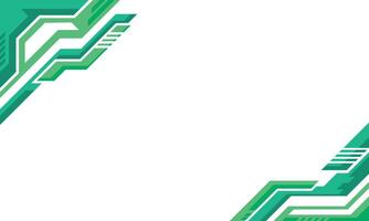 Abstract green futuristic geometric border modern background vector