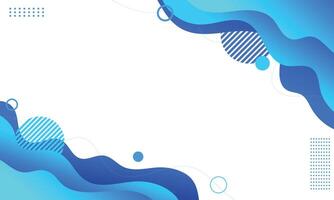Abstract wavy blue gradient fluid modern business background vector
