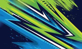 Abstract blue and green geometric lines background for car wrap sticker vector