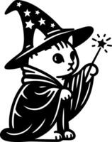 Cat Wizard Illustration vector