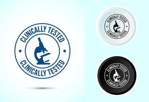 Clinically tested icon design, Clinically proven label sign symbol vector