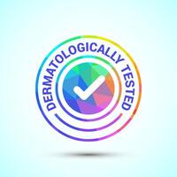 Low poly style Dermatologically tested icon design vector