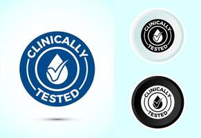 Clinically tested icon design Clinically proven label sign vector