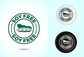 Soy or soya free icon design illustration. No soy symbol vector
