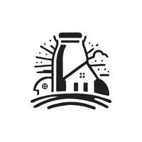 Minimal farming logo shape vector