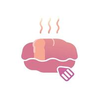Flavorful Pulled Pork Icon Design vector