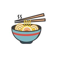 Flavorful Ramen Icon Design vector