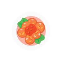 Savory Sweet and Sour Pork Icon Design vector