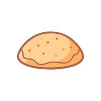 Fresh Pita Bread Icon Design vector