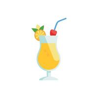 Tropical Pina Colada Icon Illustration vector