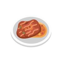 Savory Pulled Pork Icon Design vector
