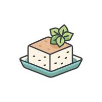 Nutritious Tofu Icon Design vector