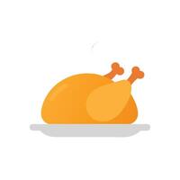 Tender Roast Chicken Icon Design vector