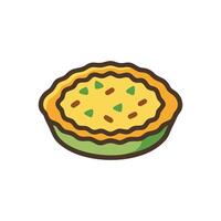 Savory Quiche Icon Design vector