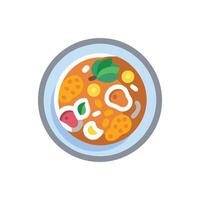 Nutritious Vegetable Curry Icon vector