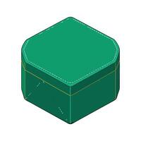 Chic hexagonal ottoman with clean design vector
