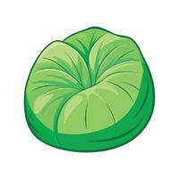 Leaf shaped bean bag chair design vector