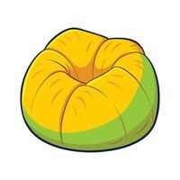 Stylish bean bag chair shaped like a large ball vector