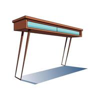 Creative minimalist floating console table design vector