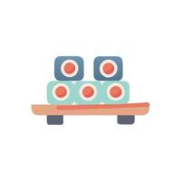 Fresh Sushi Platter Icon Design vector
